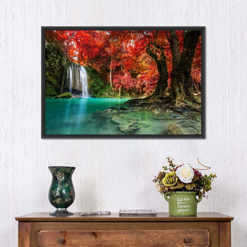 Red Waterfall Wall Art