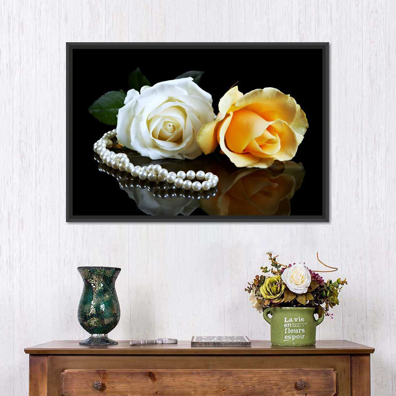 Pearls And Roses Wall Art