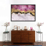 Pink And Gold Abstract Wall Art