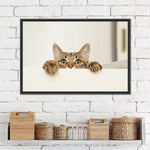 Peeking Young Cat Wall Art