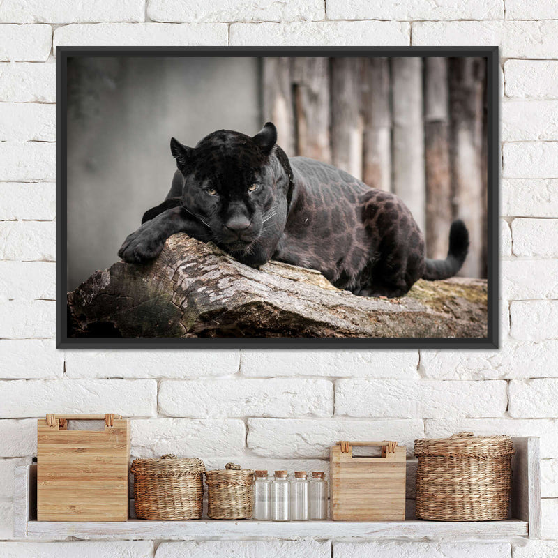 Lounging Black Panther Wall Art