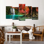 Red Waterfall Wall Art
