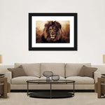 Grunge Lion Head Wall Art