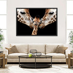 Happy Giraffe Family Wall Art