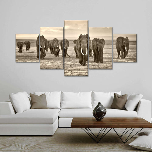 Herd Of Elephants Wall Art