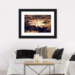 Sepia Lotus Flower Wall Art
