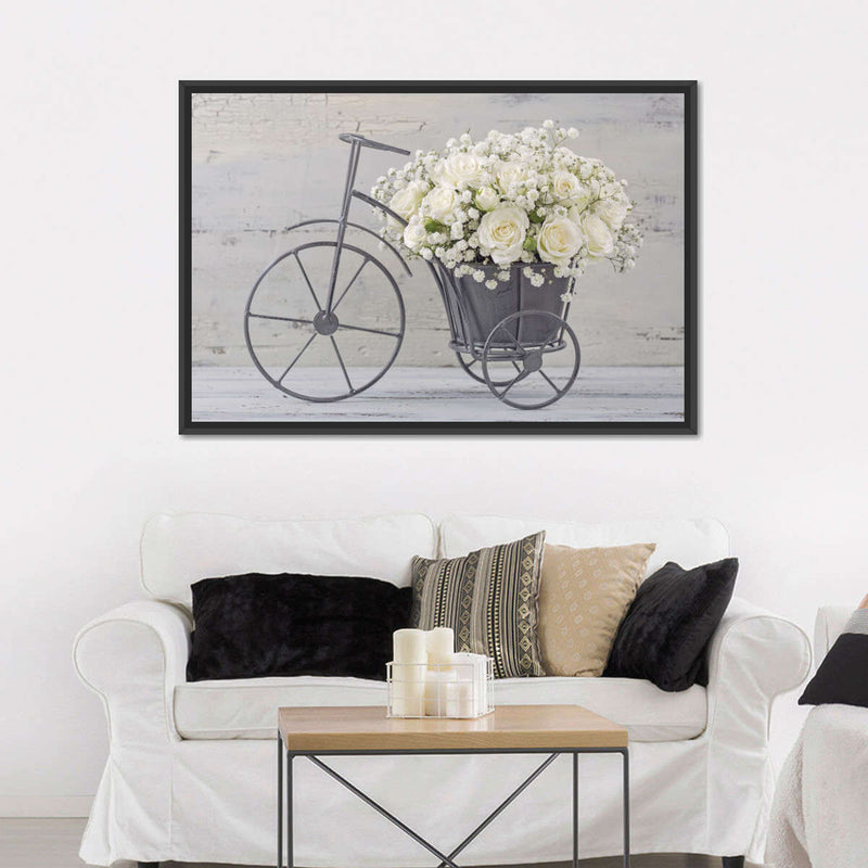 White Rose Bouquet Wall Art
