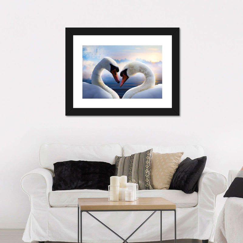 Swan Romance Wall Art