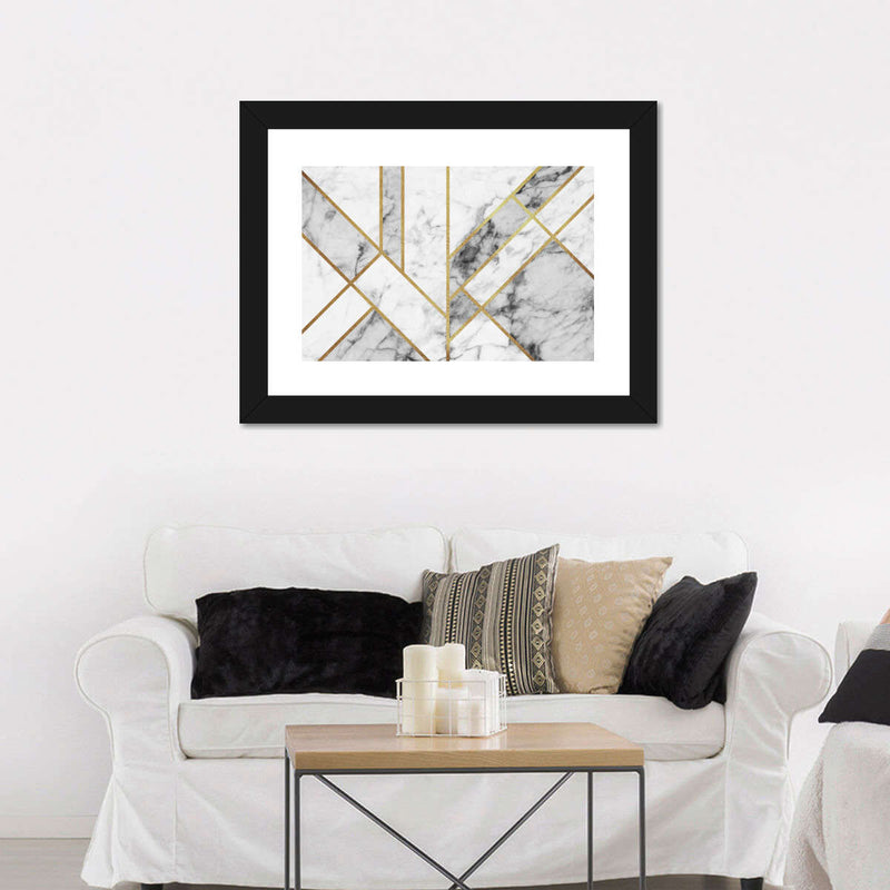 Marble Texture Geometric Abstract Wall Art