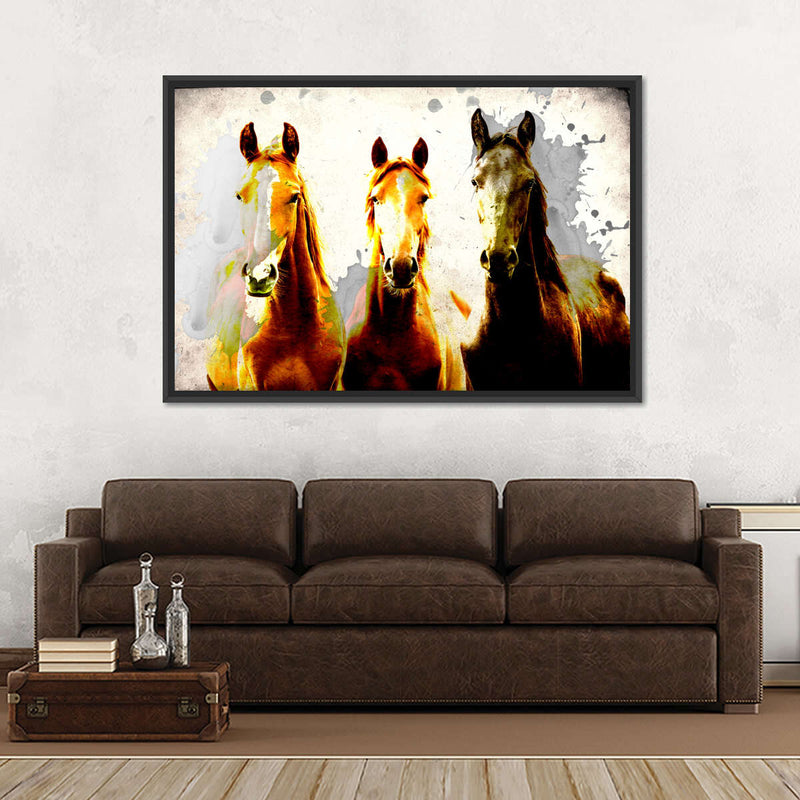 Three Horse Heads Wall Art