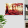 Red Maple Sunrise Path Canvas Wall Art