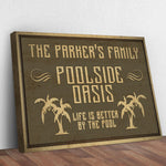 Family Poolside Oasis Sign