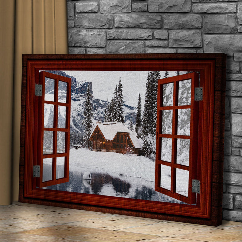 Beautiful Cabin Home Canvas Wall Art