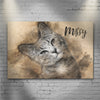 Cat Portrait Pencil Drawing Sign