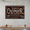 Family Outdoor Bar And Grill Sign II