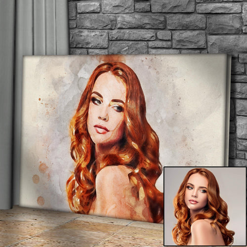 Classic Watercolor Portrait Sign