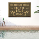 Family Poolside Oasis Sign