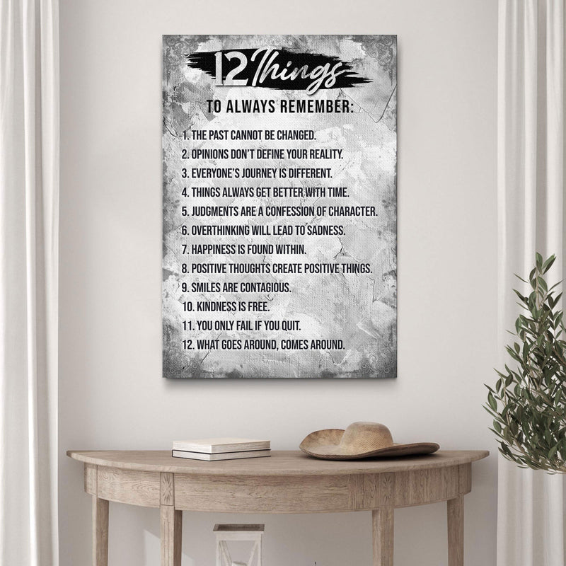 12 Things To Remember Sign