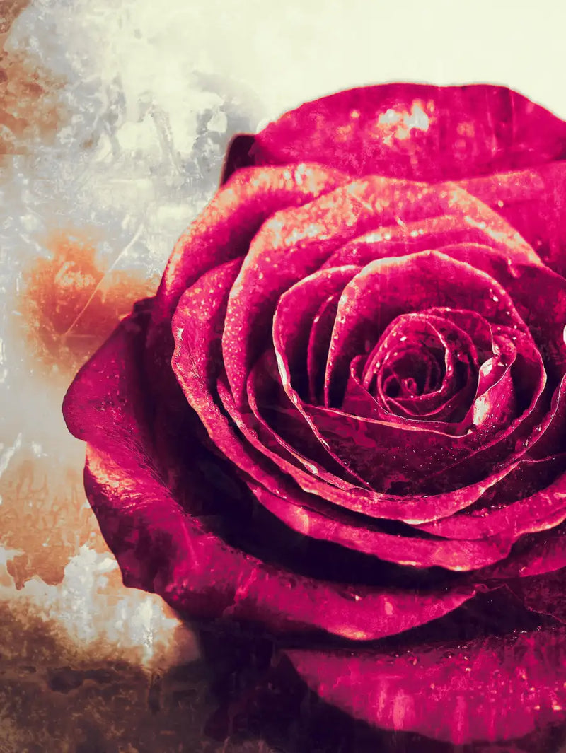 Textured Grunge Rose Wall Art