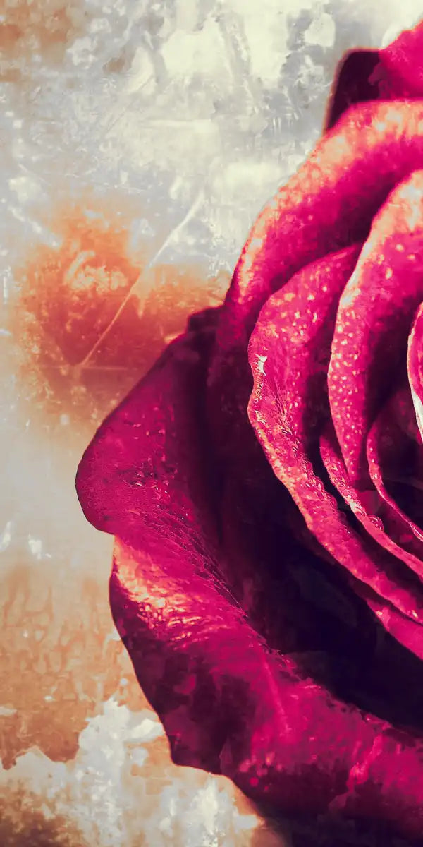 Textured Grunge Rose Wall Art