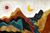 Textured Mountain Landscape Abstract Wall Art