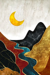 Textured Mountain Landscape Abstract Wall Art