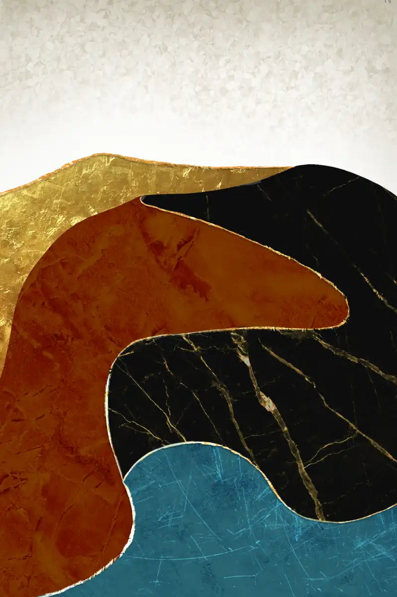 Textured Mountain Landscape Abstract Wall Art