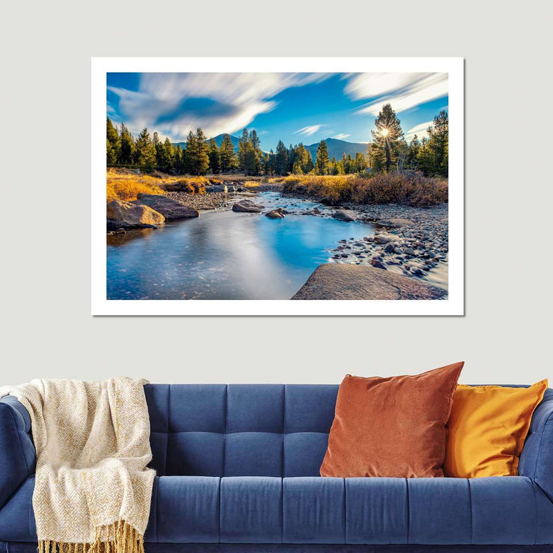 Yosemite River Stream Wall Art