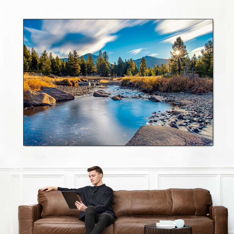 Yosemite River Stream Wall Art