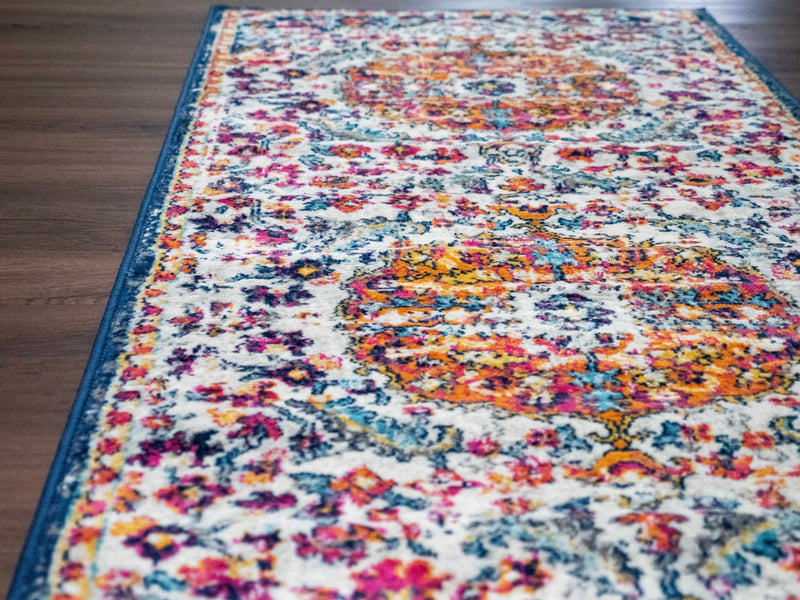 Tigril Blue & Orange 2304 Area Rug