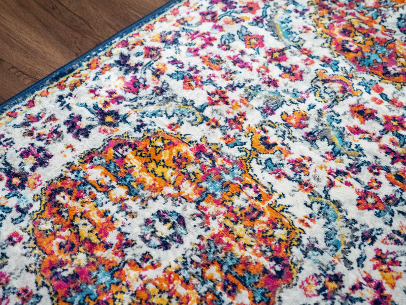 Tigril Blue & Orange 2304 Area Rug