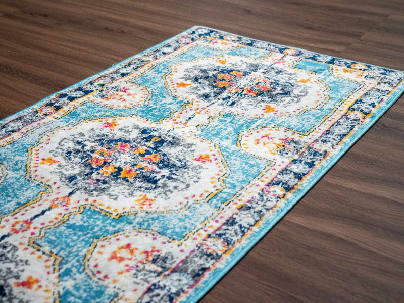 Tigried Turquoise 2308 Area Rug