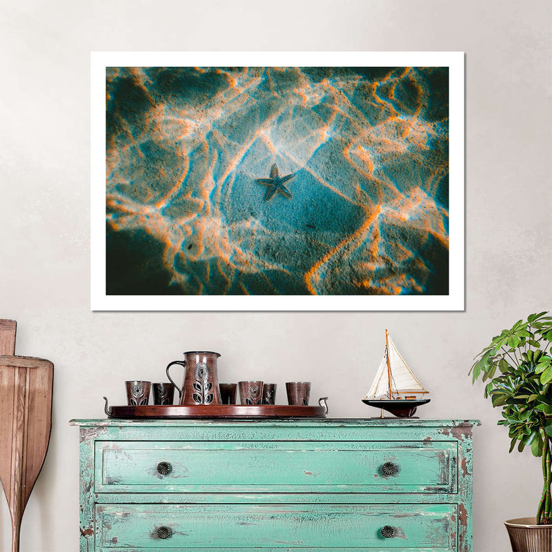Sandy Underwater Starfish Wall Art