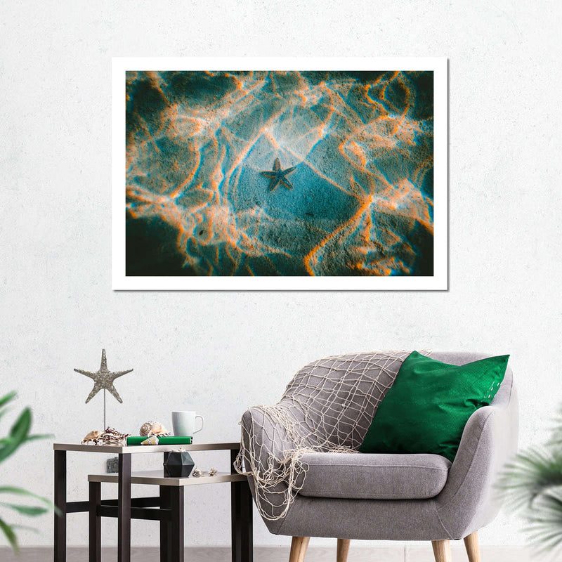 Sandy Underwater Starfish Wall Art