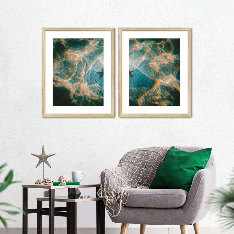 Sandy Underwater Starfish Wall Art