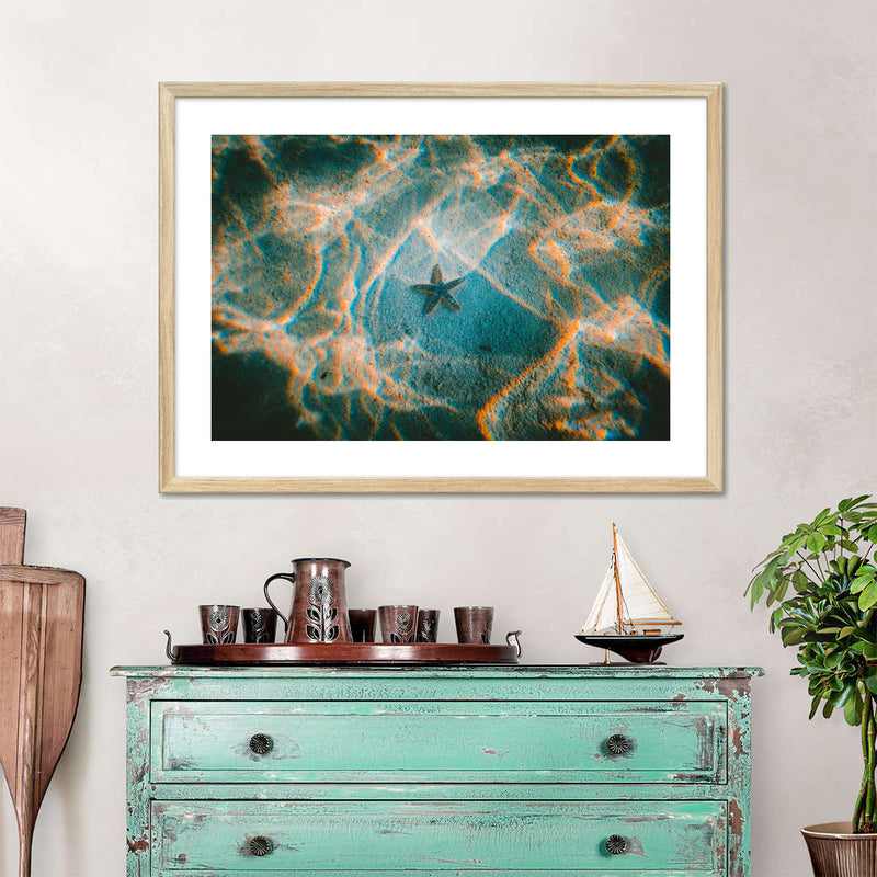 Sandy Underwater Starfish Wall Art