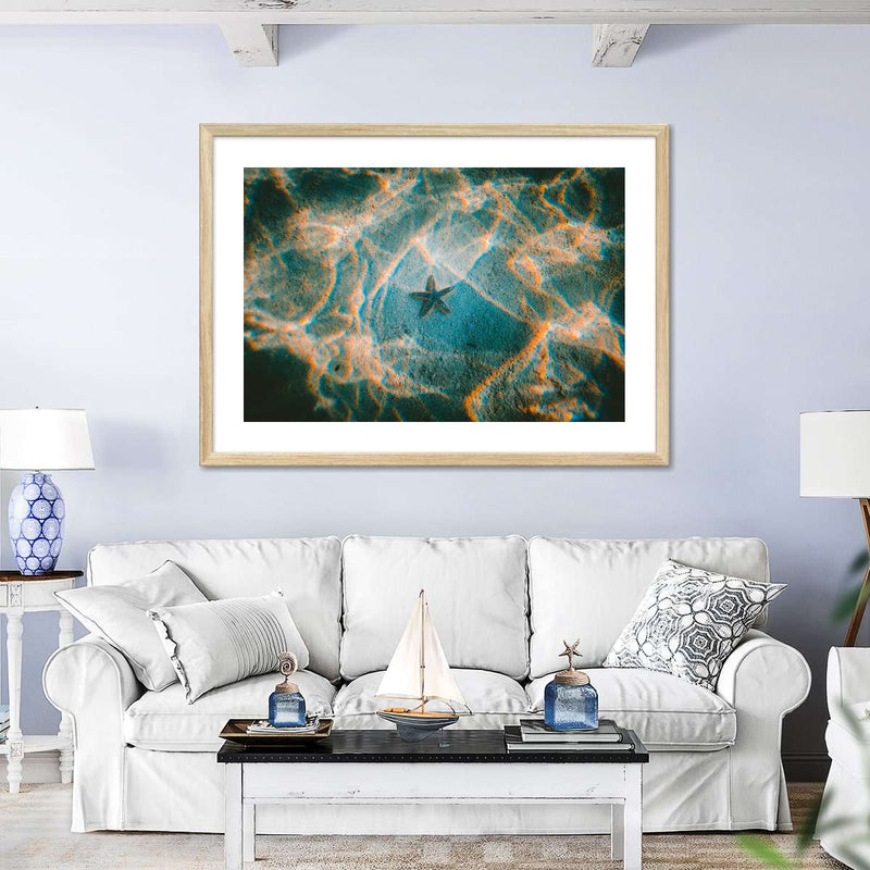 Sandy Underwater Starfish Wall Art