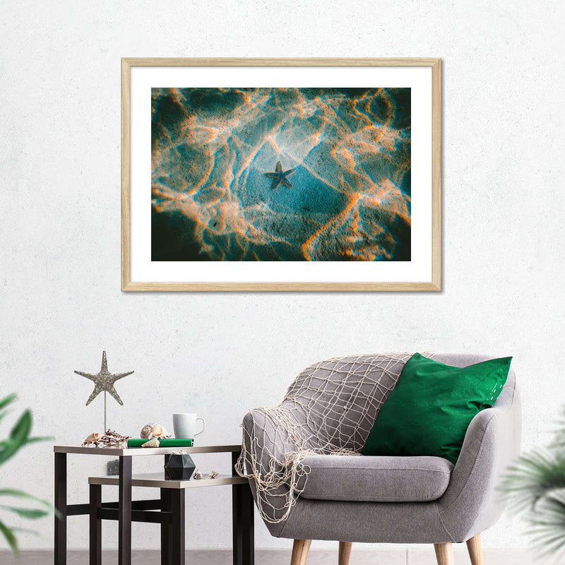 Sandy Underwater Starfish Wall Art