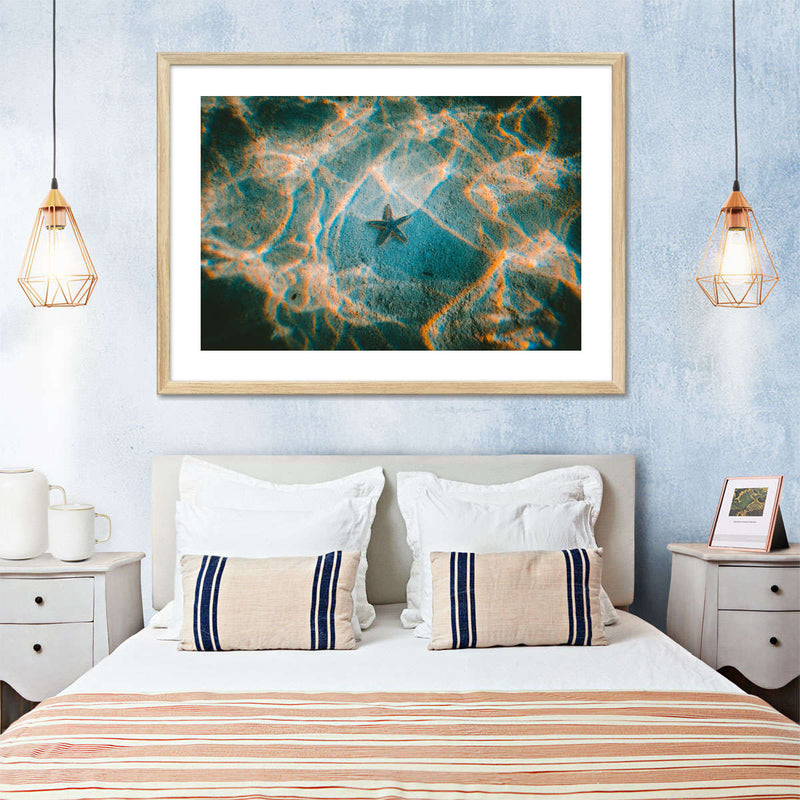 Sandy Underwater Starfish Wall Art
