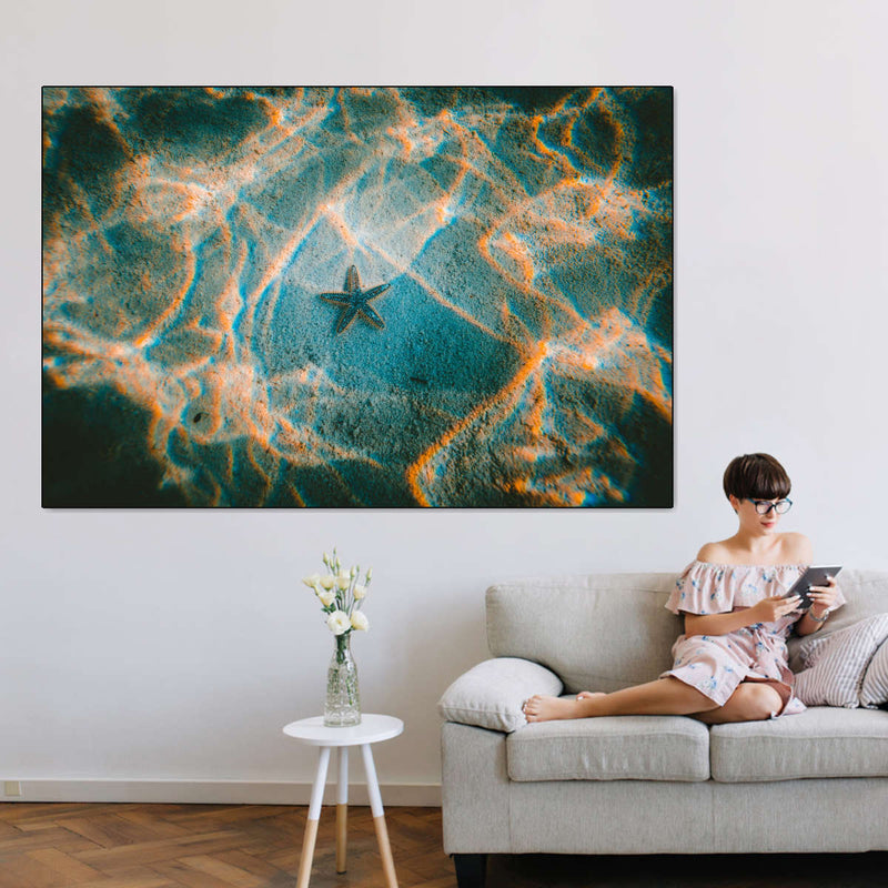 Sandy Underwater Starfish Wall Art