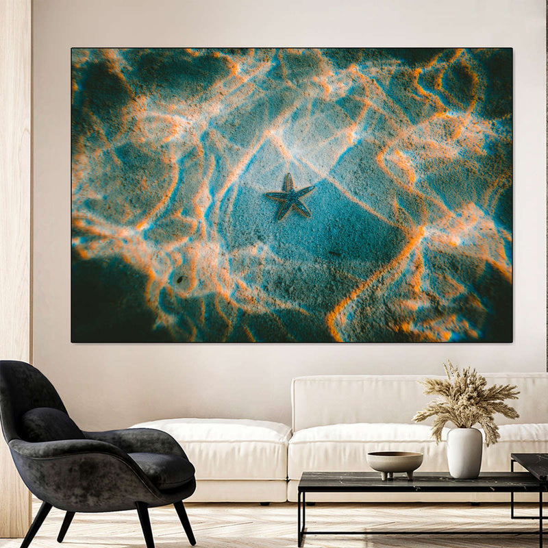 Sandy Underwater Starfish Wall Art