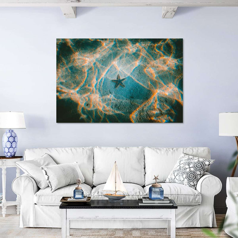 Sandy Underwater Starfish Wall Art