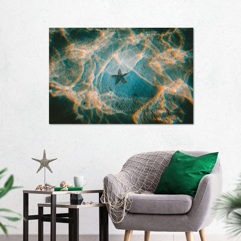Sandy Underwater Starfish Wall Art