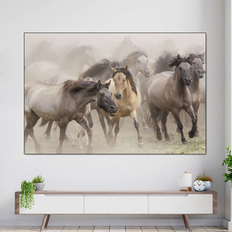 Wild Horse Stampede Wall Art