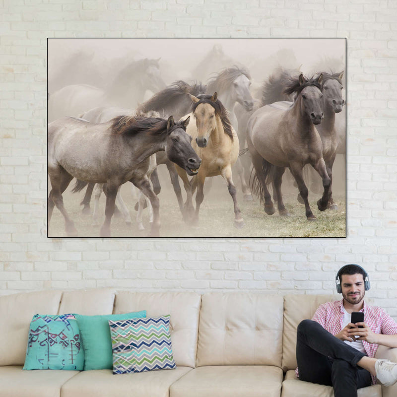 Wild Horse Stampede Wall Art