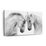 White Horse Couple Wall Art