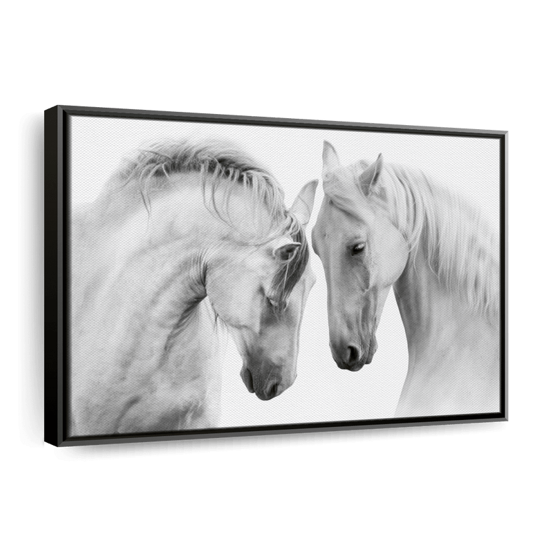 White Horse Couple Wall Art