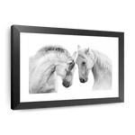 White Horse Couple Wall Art