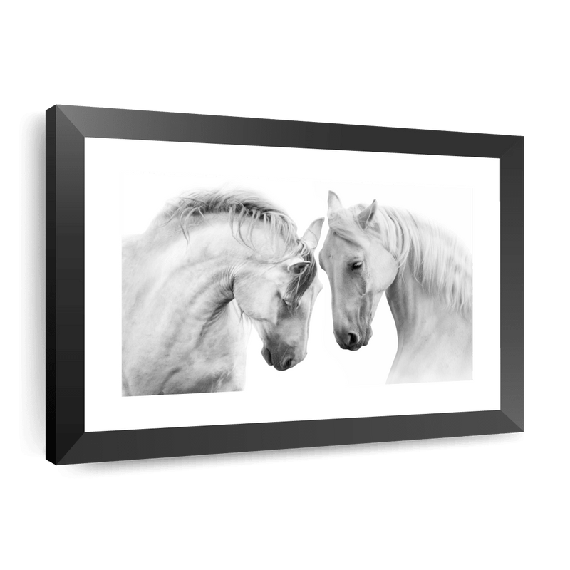 White Horse Couple Wall Art