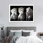 Three White Horses Wall Art